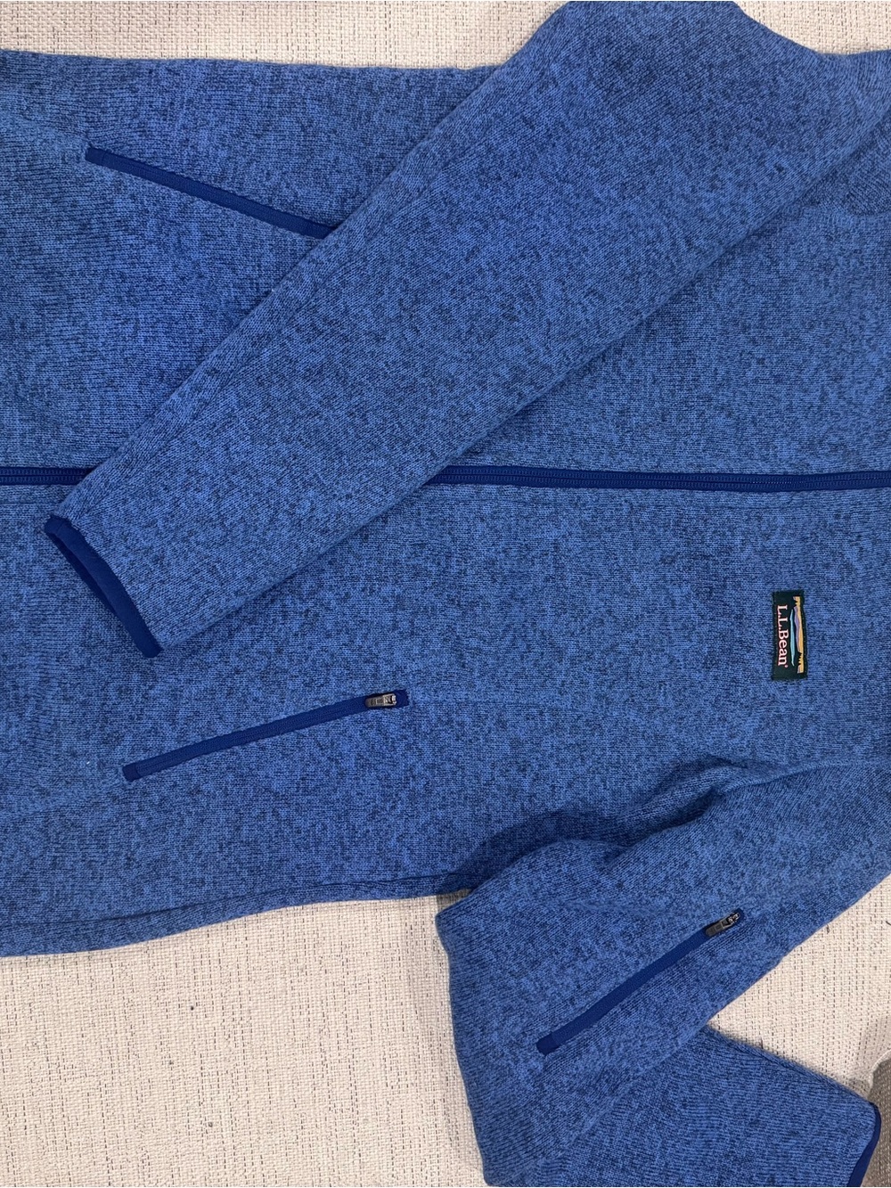 L.L. Bean Heathered Blue Full-Zip Women's Jacket